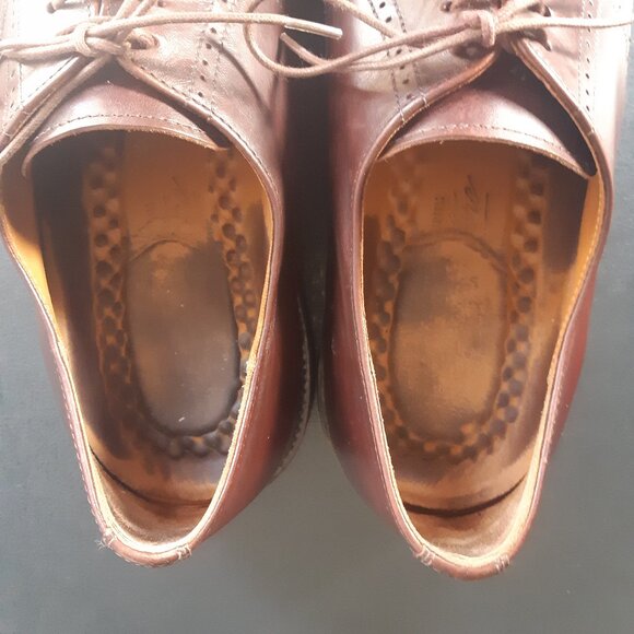 Johnston & Murphy SZ 12 M Brown Leather Men's Reeve Cap Toe Shoe - Picture 7 of 16